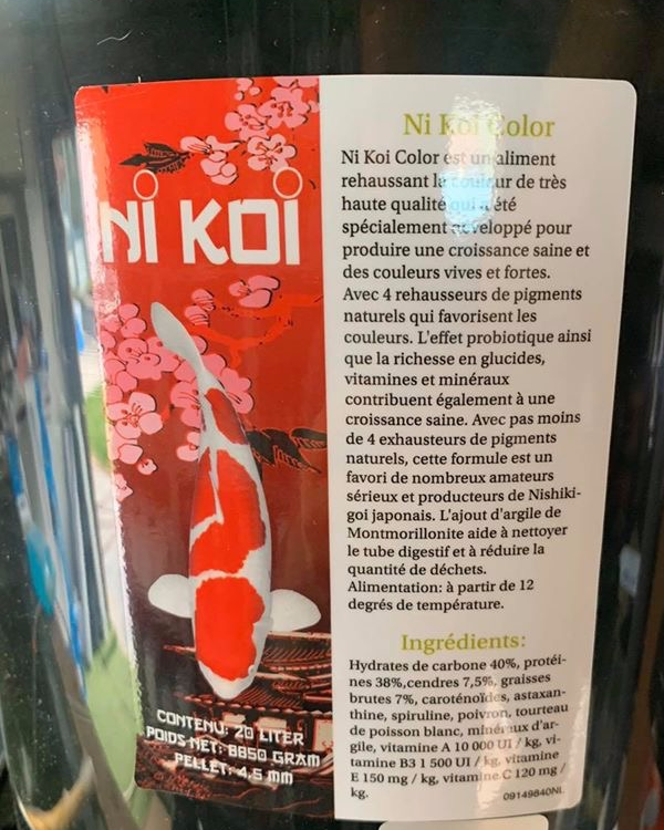 Ni-Koï, votre spécialiste en carpes Koïs - Ni-Koi Color 10kg Médium